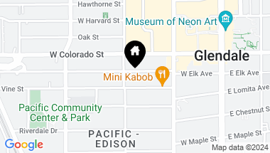 Map of 354 W Elk Avenue, Glendale CA, 91204