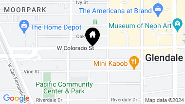 Map of 430 W Colorado Street, Glendale CA, 91204