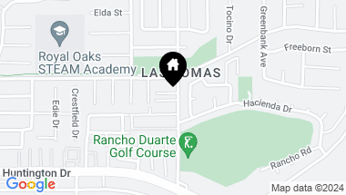 Map of 821 Las Lomas Road, Duarte CA, 91010