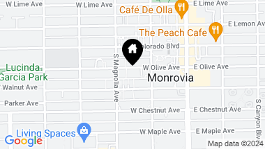 Map of 228 W Olive Avenue, Monrovia CA, 91016