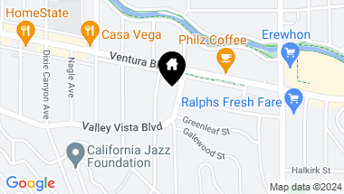 Map of 13127 Valley Vista Boulevard, Studio City CA, 91604