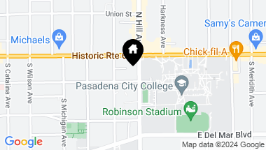 Map of 410 N Hill Avenue, Pasadena CA, 91106