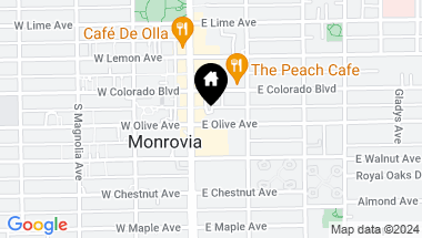 Map of 115 E Olive Avenue, Monrovia CA, 91016