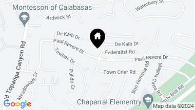 Map of 22801 Paul Revere Drive, Calabasas CA, 91302