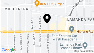 Map of 35 N Grand Oaks Avenue, Pasadena CA, 91107