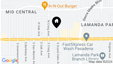 Map of 43 N Grand Oaks Avenue, Pasadena CA, 91107