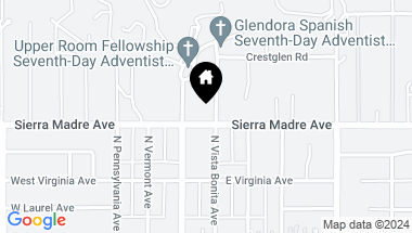 Map of 713 N Vista Bonita Avenue, Glendora CA, 91741