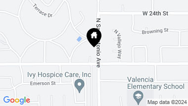 Map of 2337 N San Antonio Avenue, Upland CA, 91784