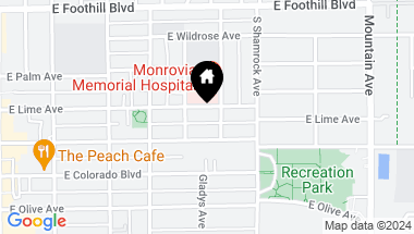 Map of 518 E Lime Avenue, Monrovia CA, 91016