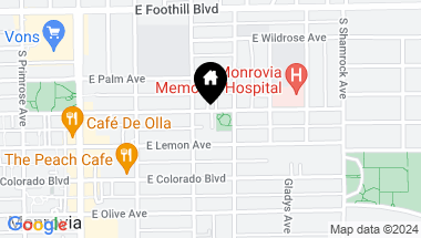 Map of 320 E Lime Avenue, Monrovia CA, 91016