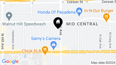 Map of 125 N Allen Avenue 111, Pasadena CA, 91106