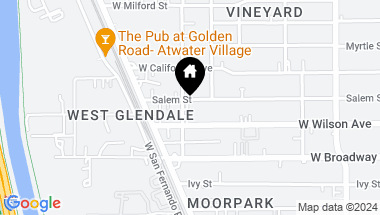 Map of 720 Salem Street, Glendale CA, 91203