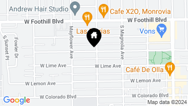 Map of 303 S Alta Vista Avenue, Monrovia CA, 91016