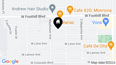 Map of 427 W Palm Avenue, Monrovia CA, 91016