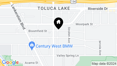 Map of 10542 Bloomfield St, Toluca Lake CA, 91602