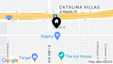 Map of 931 E Walnut Street E 506, Pasadena CA, 91106