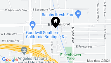 Map of 1000 N 1st Avenue, Arcadia CA, 91006