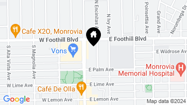 Map of 123 -129 S ENCINITAS Avenue, Monrovia CA, 91016
