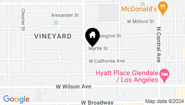 Map of 456 Myrtle Street, Glendale CA, 91203