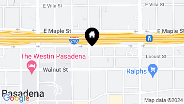 Map of 300 N El Molino Avenue 213, Pasadena CA, 91101