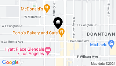 Map of 324 N Orange Street, Glendale CA, 91203