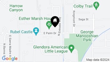 Map of 809 E palm Drive, Glendora CA, 91741