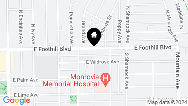 Map of 428 E Foothill Boulevard, Monrovia CA, 91016
