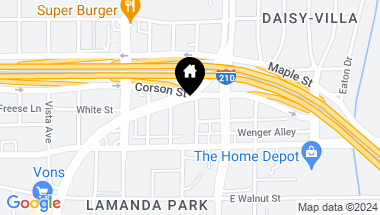 Map of 295 N Vinedo Avenue, Pasadena CA, 91107
