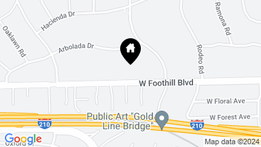 Map of 245 W Foothill Boulevard, Arcadia CA, 91006