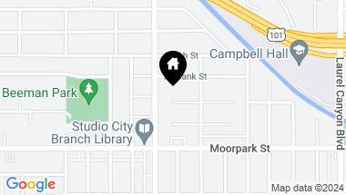 Map of 12437 Landale Street, Studio City CA, 91604