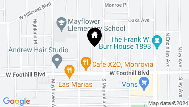Map of 140 Melrose Avenue, Monrovia CA, 91016
