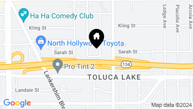 Map of 4555 Willowcrest Avenue, Toluca Lake CA, 91602