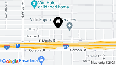 Map of 2048 E Villa Street 3, Pasadena CA, 91107