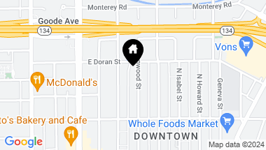 Map of 531 N Kenwood Street 202, Glendale CA, 91206