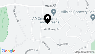 Map of 4521 Del Moreno Drive, Woodland Hills CA, 91364