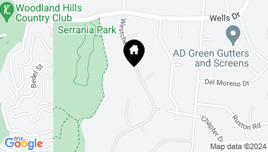 Map of 4645 Westchester Drive, Woodland Hills CA, 91364