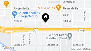 Map of 4637 Morella Avenue, Valley Village CA, 91607