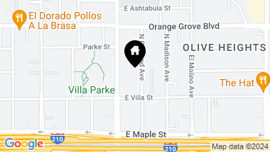 Map of 545 N Oakland Avenue, Pasadena CA, 91101