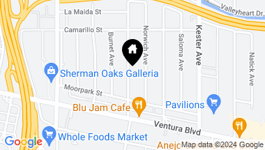 Map of 4646 Noble Ave, Sherman Oaks CA, 91403