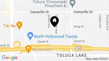 Map of 4649 Cartwright Avenue, Toluca Lake CA, 91602