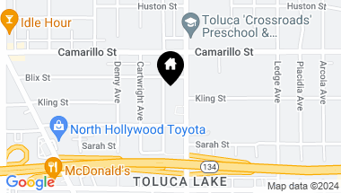 Map of 4710 Willowcrest Avenue, Toluca Lake CA, 91602