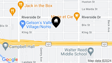 Map of 11835 Kling Street, Valley Village CA, 91607