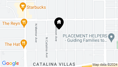 Map of 592 N Wilson Avenue, Pasadena CA, 91106