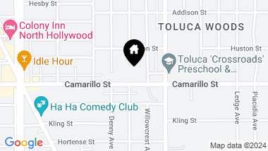 Map of 10655 Camarillo Street, Toluca Lake CA, 91602