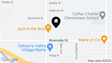 Map of 4836 Agnes Ave, Valley Village CA, 91607