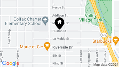 Map of 11622 Huston Street, Valley Village CA, 91601
