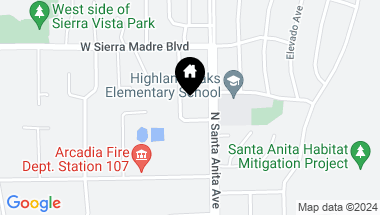 Map of 1610 Perkins Drive, Arcadia CA, 91006