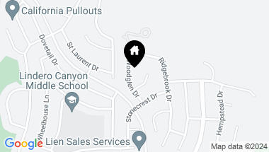 Map of 5854 Woodglen Drive, Agoura Hills CA, 91301