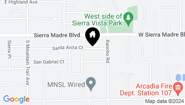 Map of 500 Santa Anita Court, Sierra Madre CA, 91024