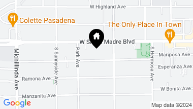 Map of 415 Mariposa Avenue, Sierra Madre CA, 91024